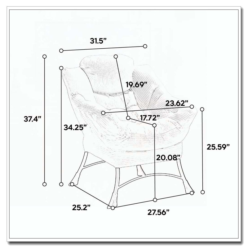 Chaise paresseuse en tissu avec repose-pieds Flannelette, Gris