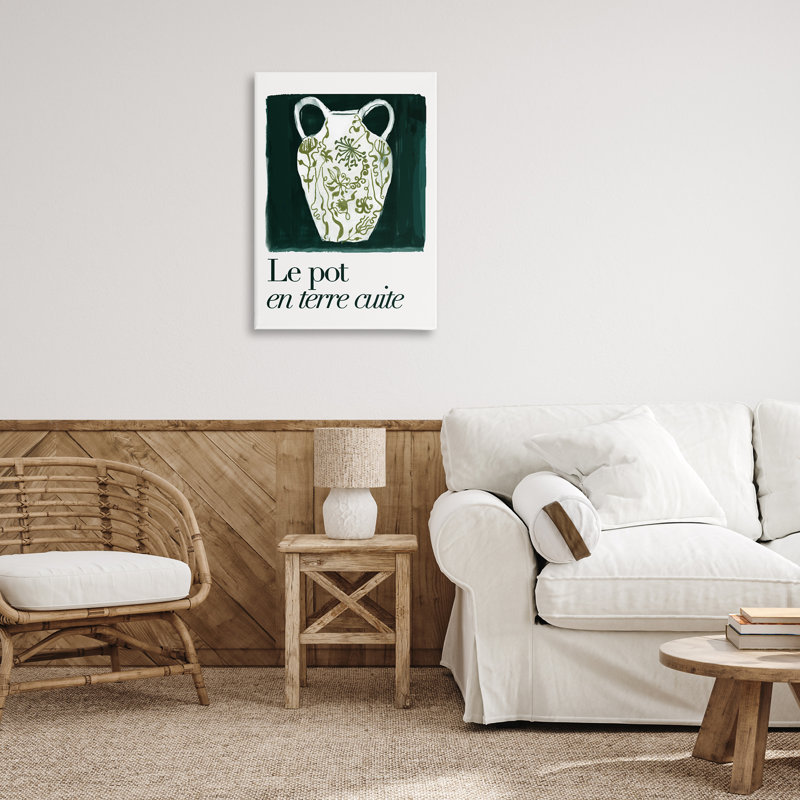  "Floral Pot Vase", art mural par cartissi, H 30 po x l 20 po