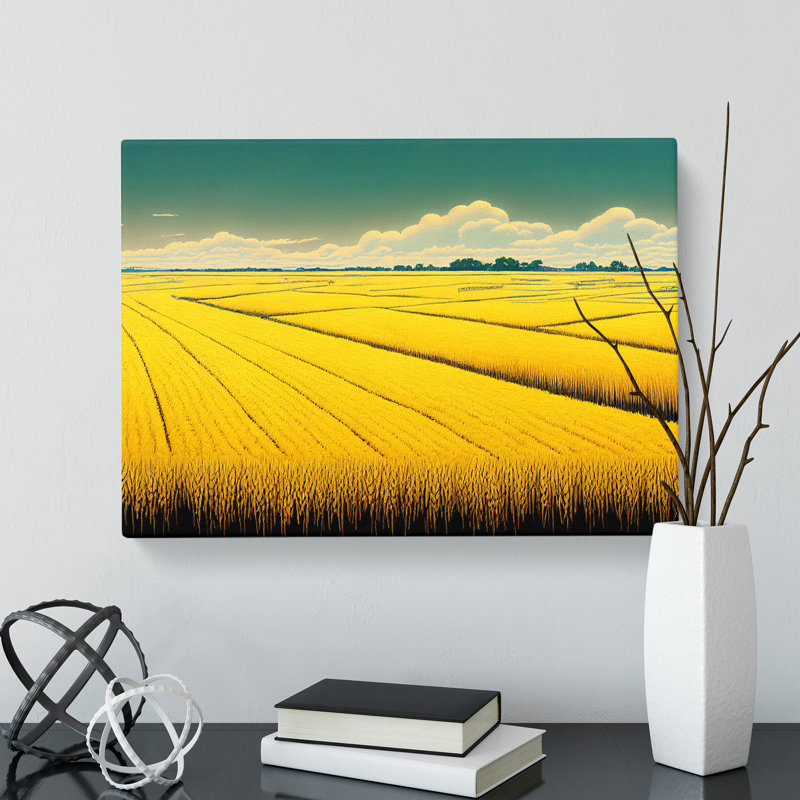 A Delightful Wheat Field - Wrapped Canvas, 50cm H x 76cm W x 3cm D