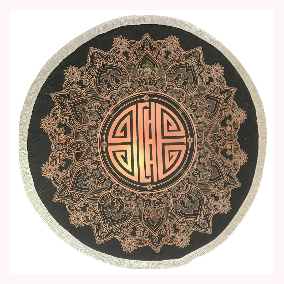 Asian Medallion Beach Towel Bungalow Rose