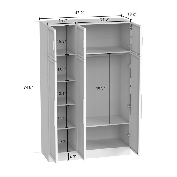 Armoire Interiors | + Wood Hoschton Arlo Wayfair Willa Solid Manufactured