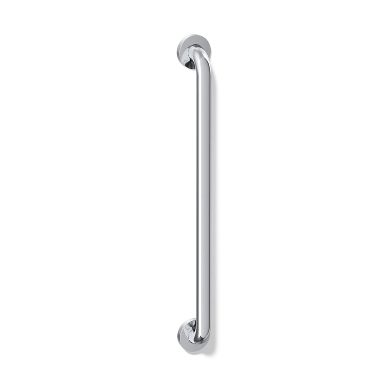 Barre d'appui contemporaine, L 24 po, Acier inoxydable poli