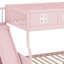 Lit superposé avec glissade et escalier de rangement, mettant en valeur le design des fenêtres de la maison pour un décor de conte de fées moderne-134703504