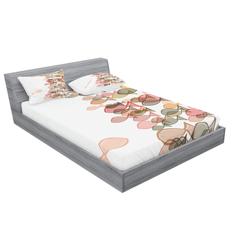 Microfiber Sheet Set, Queen Sheet Set with Fitted Sheet