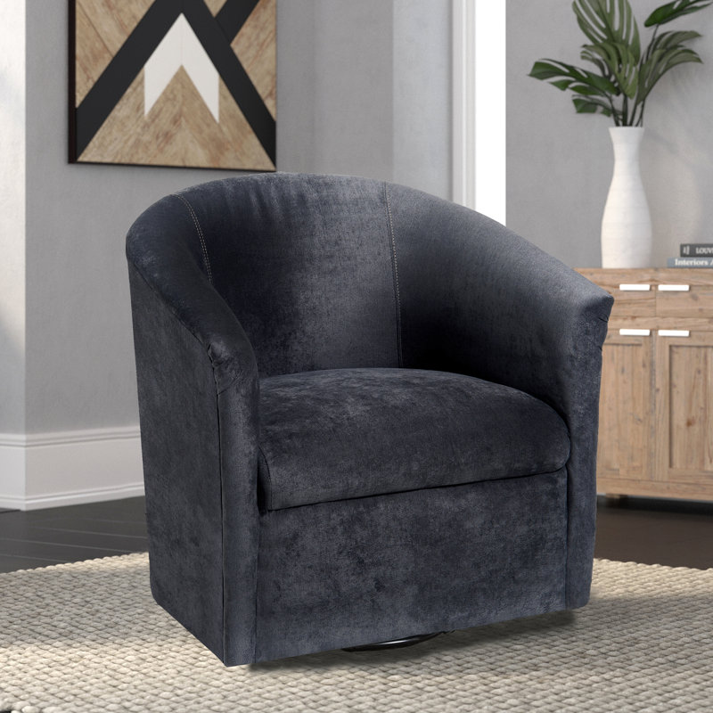 Fauteuil pivotant gris anthracite Eden, Gris foncé
