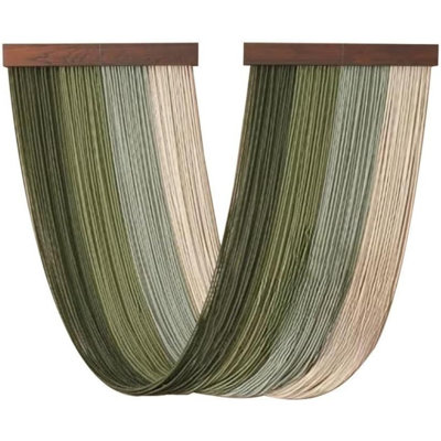 Grande tapisserie encadrée bohème tissée à pampille, fil de coton, grande décoration scandinave faite à la main de style scandinave pour la chambre à coucher et le salon