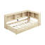 Lit de jour simple avec couchette, armoires de rangement et ports USB-646502460