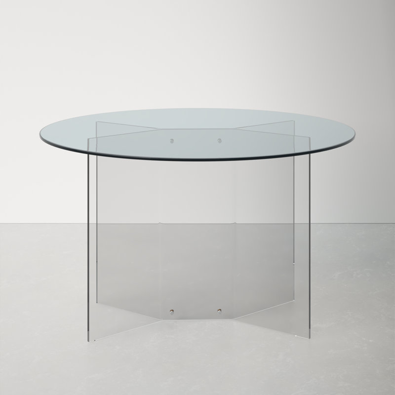 Panos Round Glass Top Dining Table