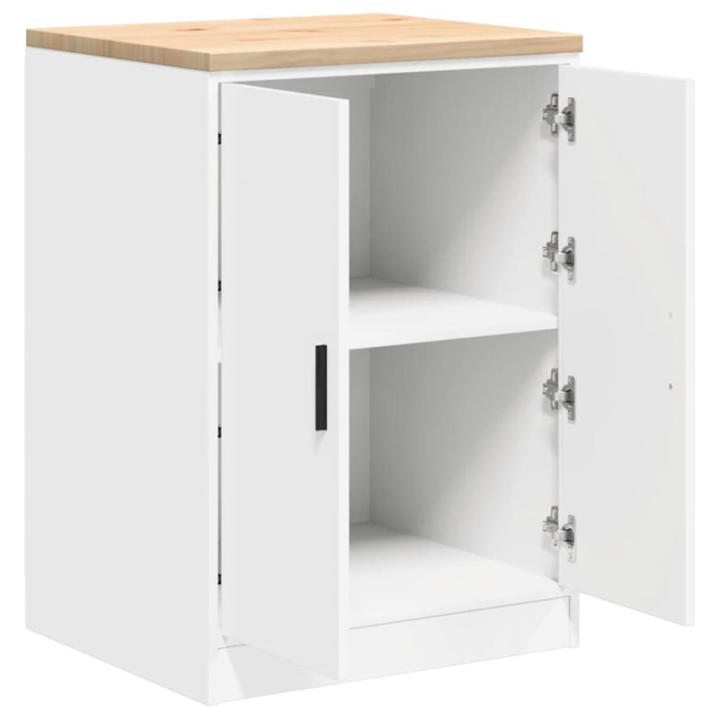 Brayden Studio Solid Wood Single Storage Cabinet ( 85cm H x 60cm W x ...