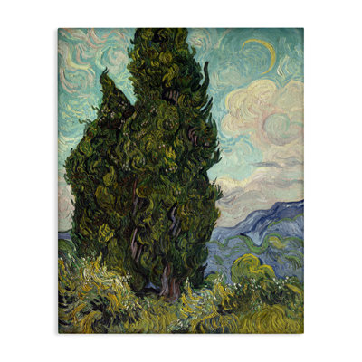 Van Gogh Cypress Landscape Canvas Wall Art by one1000paintings