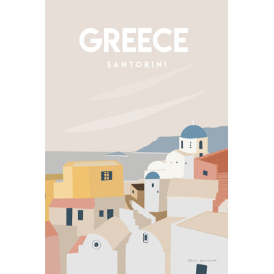 Greece 1 Piece Wrapped Canvas Wall Art