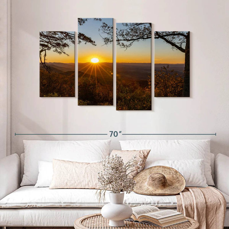 Alvord Blue Ridge Parkway au coucher du soleil, H 32 po x l 52 po