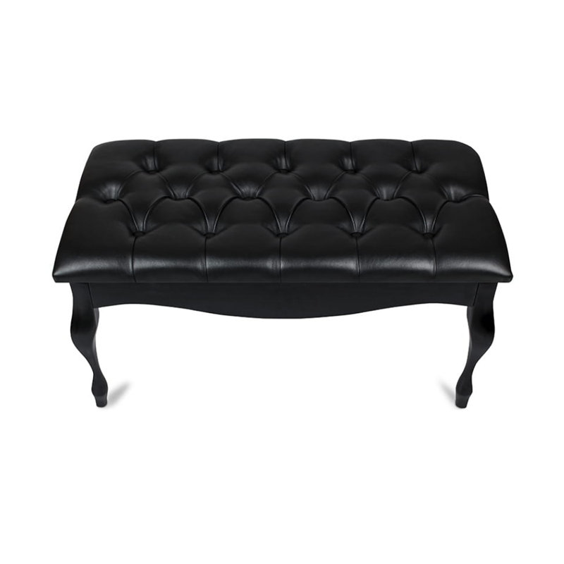 Colrain Faux Leather Upholstered Bench, H40 x W60 x D40cm, Black/Black