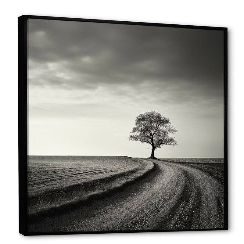 Scandinavian Tranquility Scenery, photographie sur toile II, Cadre flottant noir, H 36 po x l 36 po