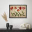 "Fleurs rouges rustiques, impression encadrée, affiches, petit art mural de salle de bain"-101825455-101825453