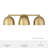 Hunter Erling 3 Light Medium Bathroom Vanity Wall Light Fixture-112470980-112470979