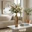 Vase moderne en aluminium texturé pour la décoration intérieure - Grand vase sculptural pour console, tablette ou décoration de salon-1521015010