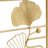 Lenssen Gold Finish Peony And Ginkgo Console Table With Mirror Top