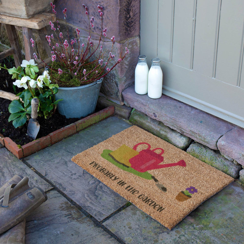 Lammers Non-Slip Floral Doormat, 40cm W x 60cm L