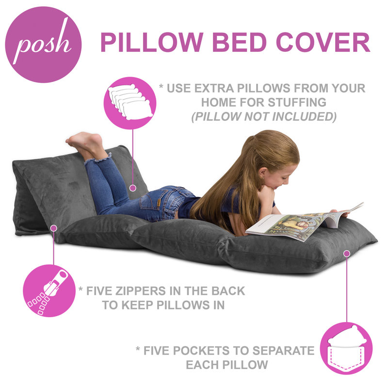 Housse de coussin pour enfants seulement, housse de coussin pour enfants Nap Mat à ajouter - Coussins de qualité supérieure et housses de coussin pour les oreillers - Cadeaux pour les enfants, les adolescentes et les garçons, disponibles en tailles tr