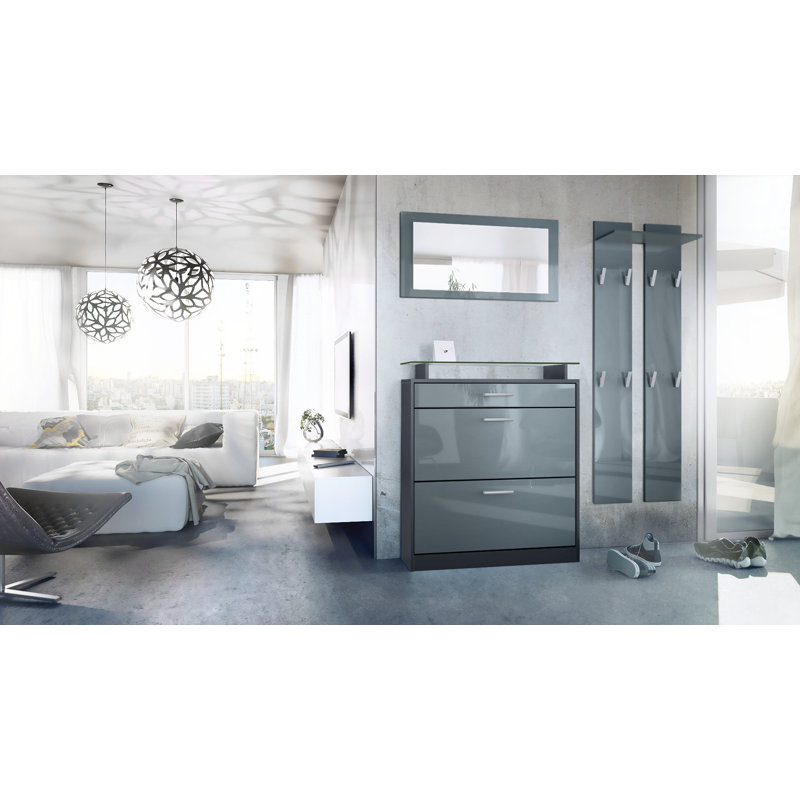 Mcclinton Hall Tree with Shoe Storage, Dark Grey