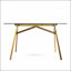 Bureau d'ordinateur moderne en verre trempé et en bois d'acacia pour le bureau à domicile, les salles de conférence et de réunion, durable et élégant