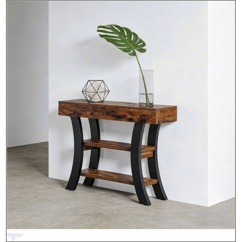 Table d'entrée élégante et incurvée avec une conception stable, parfaite pour un décor moderne et une utilisation efficace de l'espace