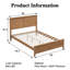 Lit plateforme moderne en bois massif avec support de lattes en bois robuste, pas de sommier tapissier, tête et pied de lit de conception simple et élégante, fabrication durable pour une utilisation durable-1061420816-1061420828