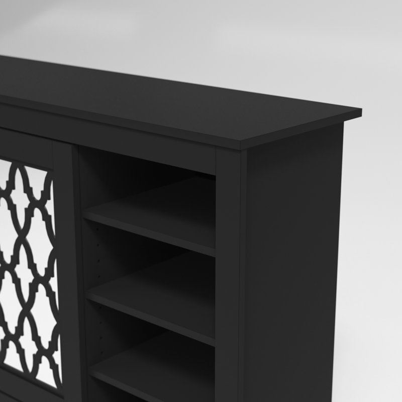 Chessani 16 Pair Shoe Storage Cabinet, Black