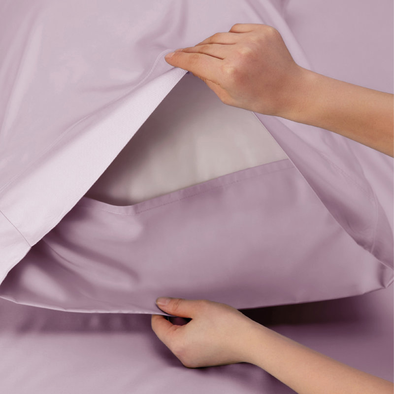 Essential Collection Cooling Rayon Derived from Bamboo Sheet Set, Lavender, Twin XL Sheet Set with 1 Pillowcase