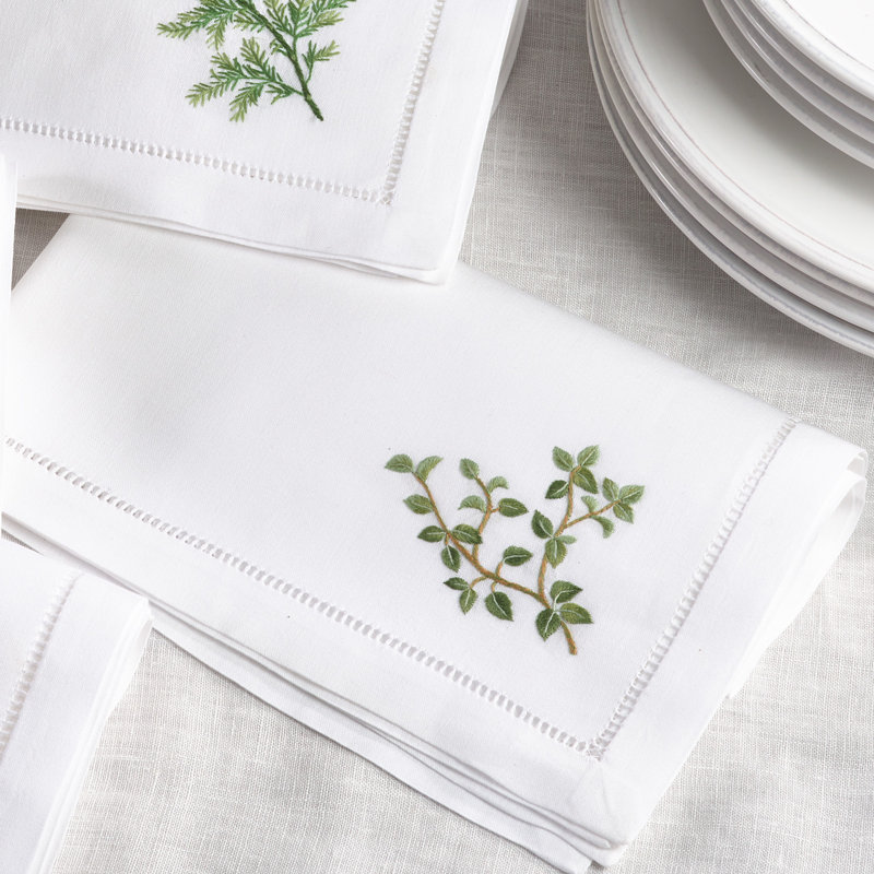 Villasenor Cotton Embroidered Square Napkin