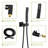 Matte Black Square Shower - 10 Inch Dual Head With Rainfall And Handheld, 1.8 Gpm, Stainless Steel, Wall Mounted, Fine Craftsmanship Kit Black, Diverter Required For Function