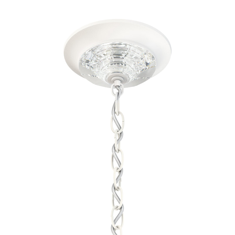 Emilea 8 - Light Glass Chandelier, White