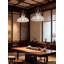 Luminaire suspendu en verre Water Ripple pour îlot de cuisine, luminaire suspendu réglable de style campagne moderne