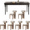 Retro Black Rectangular Solid    Wood Dining Set