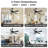 52" Modern 3CCT LED Chandelier Ceiling Fan with Remote Control, Double Sided Blades, Dimmable, 6 Speeds Reversible Motor, 4"/10" Downrods-932360286