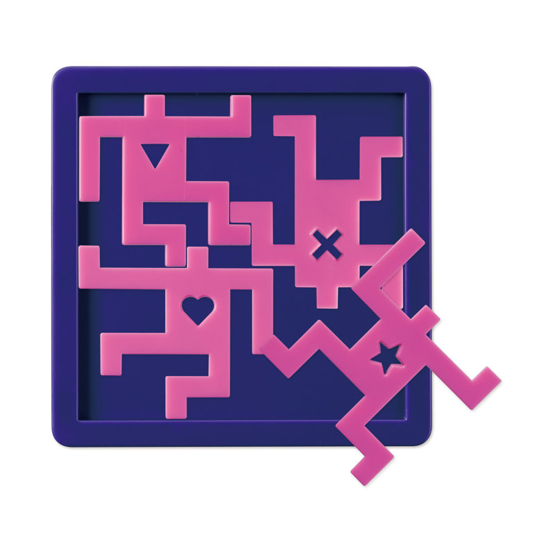 Pocket-Sized Purple and Pink Dancers Puzzle Game