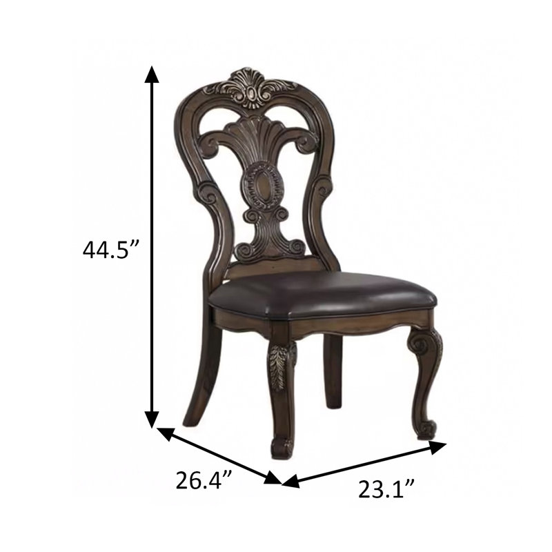 Chaise d'appoint l 23,5 po Traditional (2 / CTN), brun foncé