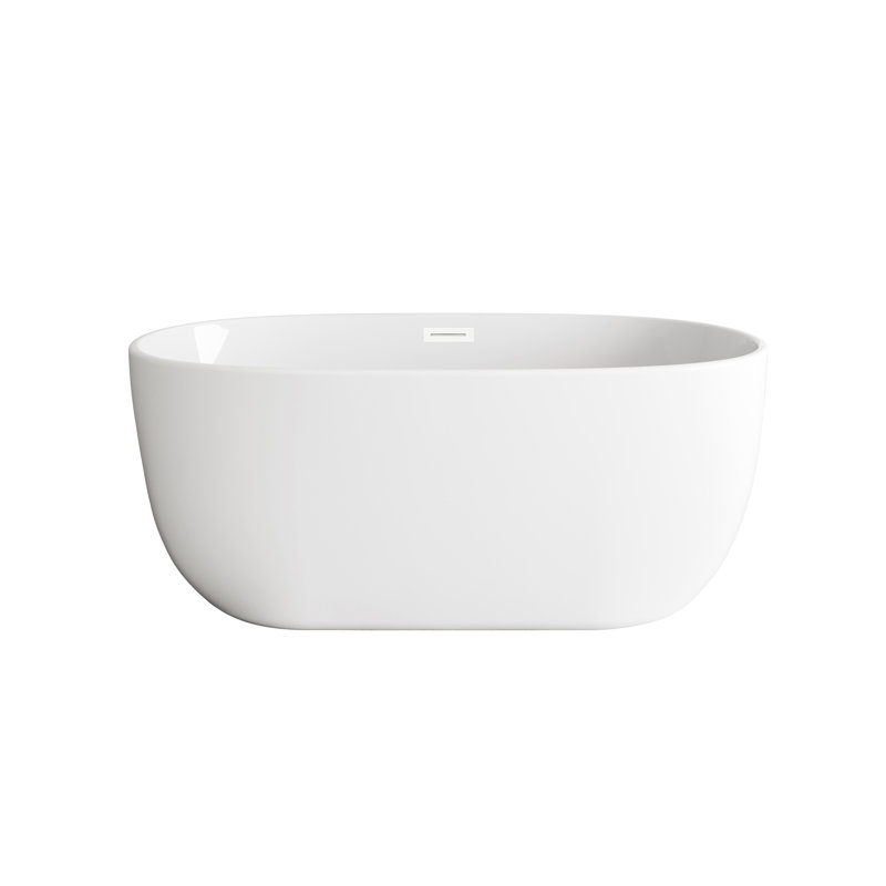 Hudepohl 54'' x 29'' Soaking Acrylic Bathtub, Polished White