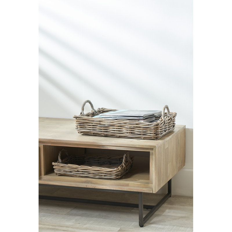 Hand Woven Wicker Laundry Hamper with Handles