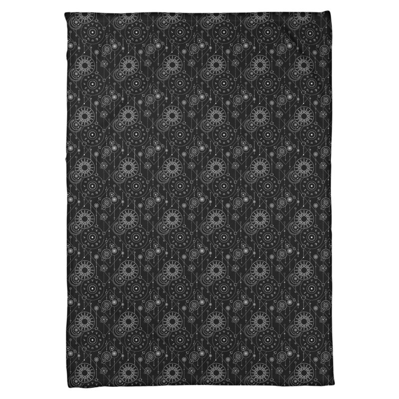 Couverture d'astrologie Katelyn Elizabeth, l 32,5 po x L 42,5 po, Noir / Gris