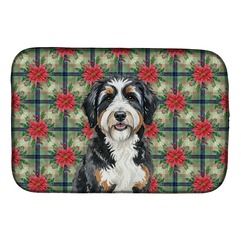 Tapis de séchage Berndoodle Christmas PoinsettIas