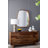 D16x24.4" Hammered Iron Table Lamp With Mango Wood(Lamp Shade Assembly Required)
