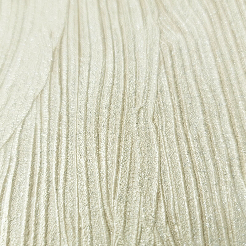 Rouleaux de papier peint texturé contemporain, Beige / Crème