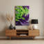 Abstrait couleur champ 53, art mural en métal mauve