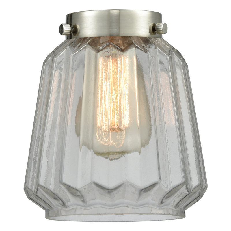 Nouveau 2 - Reidar - 1 Light 7" Stem Hung Mini Pendant - LED Bulb, Clear, Brushed Satin Nickel