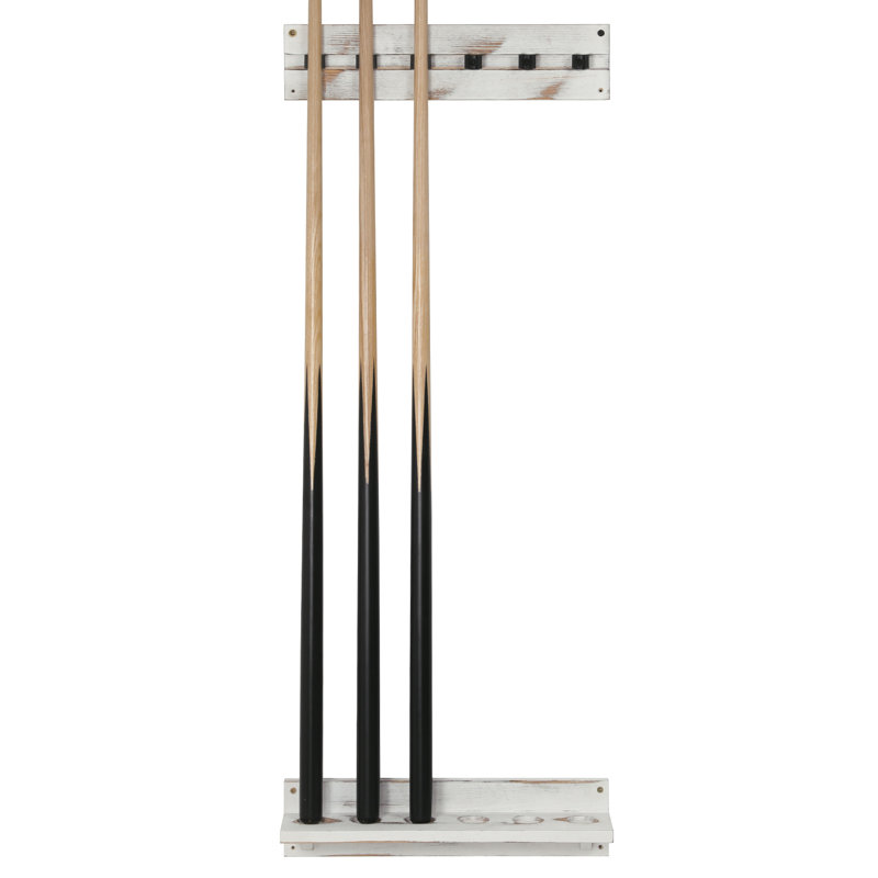 MyGift Wood Pool Cue Rack
