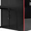 Lit mezzanine Gaming avec bureau, rangement et lumières à DEL - simple, noir, coffre de construction haute performance