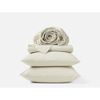 Organic Crinkled Percale Sheet Set