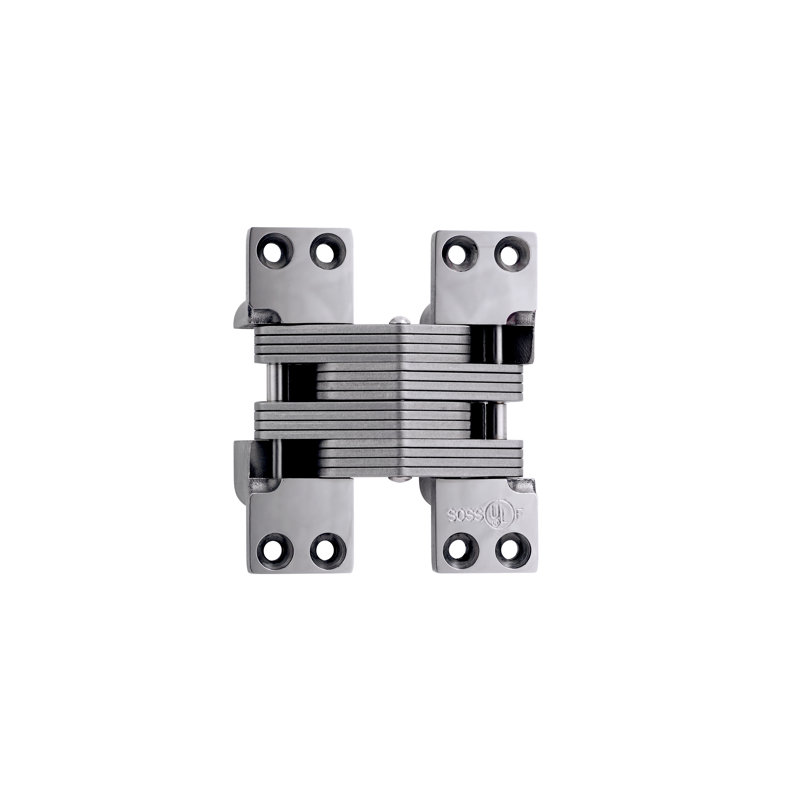 Charnière de porte simple invisible, Acier inoxydable brillant
